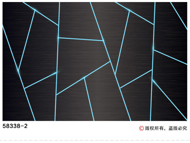 3D立体科技感前台背景墙壁纸凹凸几何办公室展厅ktv网咖金属墙纸